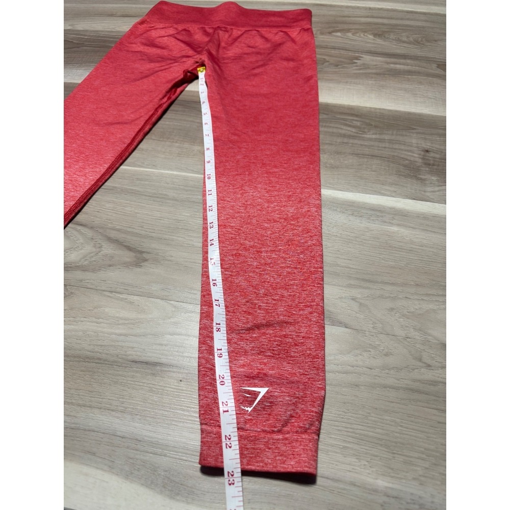 Gymshark Vital Seamless Leggings Womens Small Red Marl High Waisted Yoga Gym - Picture 6 of 7